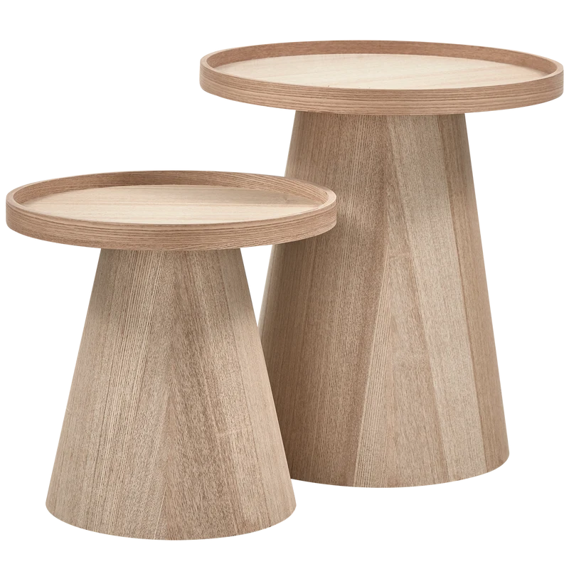 Maud beistelltisch konisches holz natur 38xø39 cm