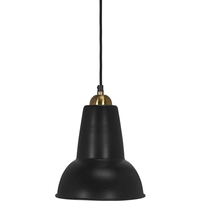 Hängelampe Metall, Pendelleuchte Matt Schwarz, Durchmesser 21 cm