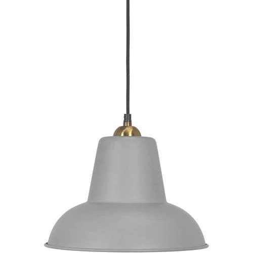 Hängelampe Metall, Pendelleuchte Matt Grau, Durchmesser 30 cm