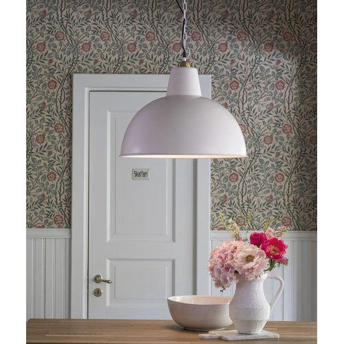 Hängelampe Metall, Pendelleuchte Matt Grau, Durchmesser 52 cm