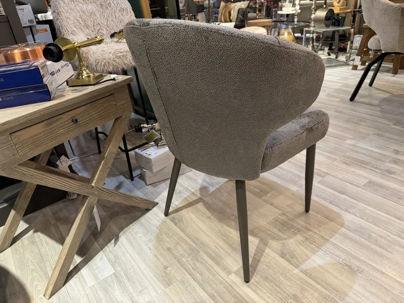 Stuhl taupe, Stuhl mit Armlehne Farbe taupe-braun