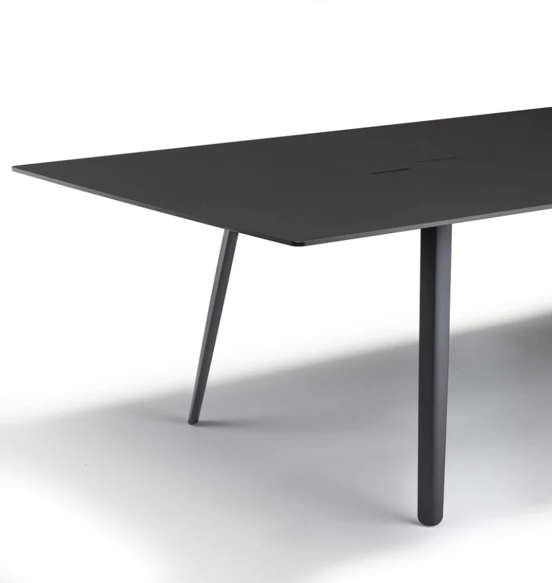 Konferenztisch schwarz, Bürotisch 3 Meter Länge, Konferenztisch anthrazit, Breite 300 cm