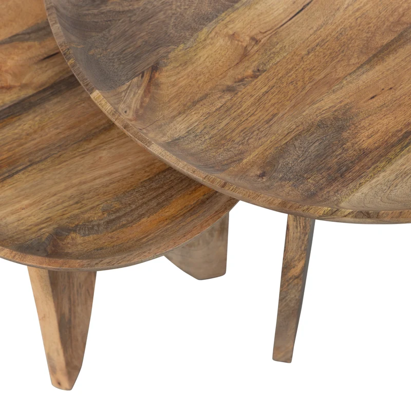 2er set - High Heels beistelltisch mango holz natur