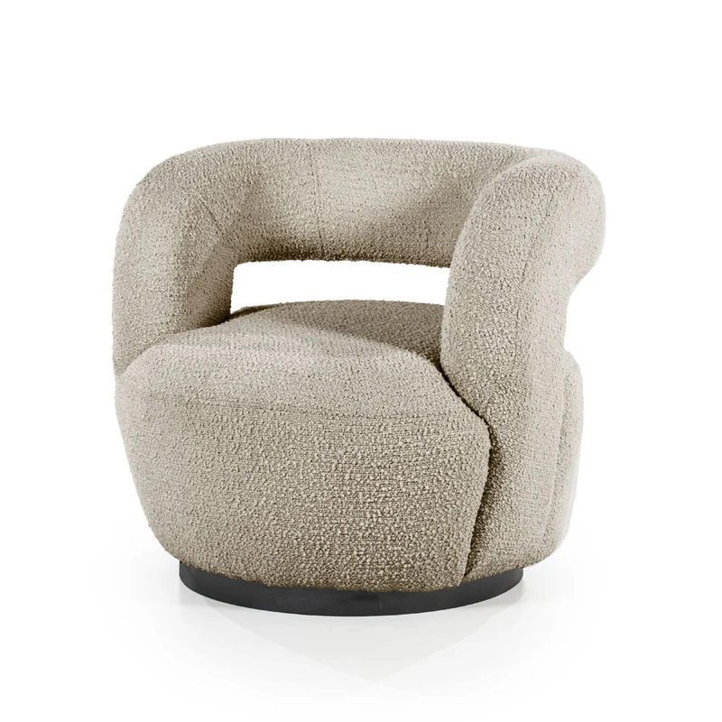 Sessel Farbe Sand, runder Sessel Sand, Sessel rund