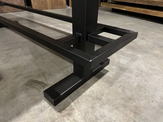 Bartisch Massivholz, Bartisch Metallgestell Tischplatte, Breite 260 cm