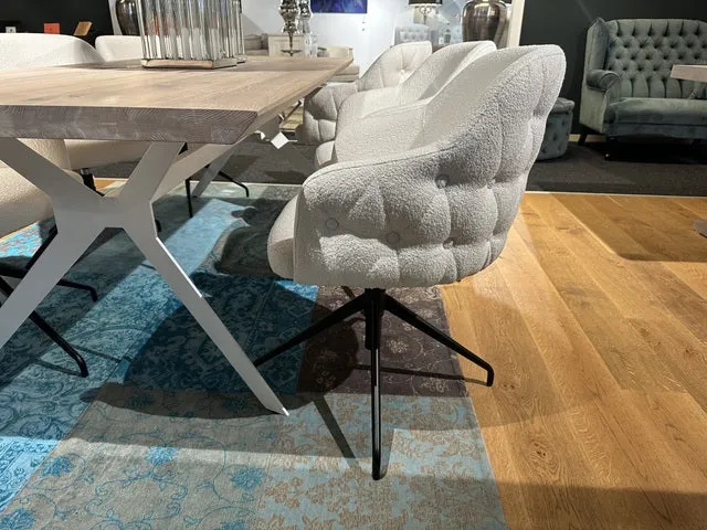 Stuhl Chesterfield Farbe Sand, Stuhl Sand, Stuhl drehbar