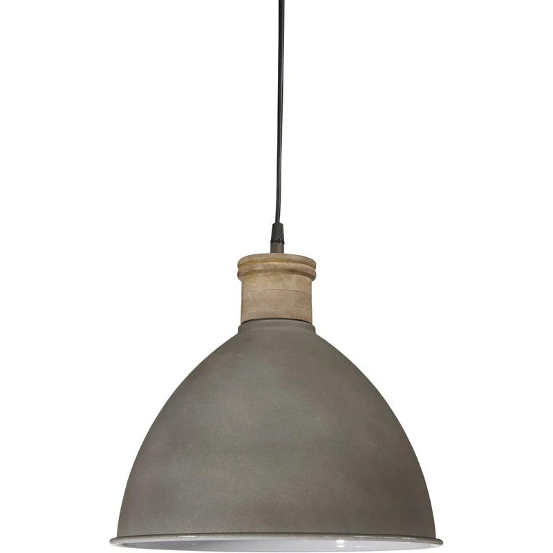 Hängelampe Zement Grau, Pendelleuchte Zement Grau, Durchmesser 42 cm