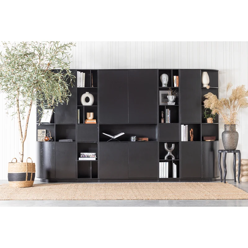 Finca offene regale 40 cm holz tiefschwarz