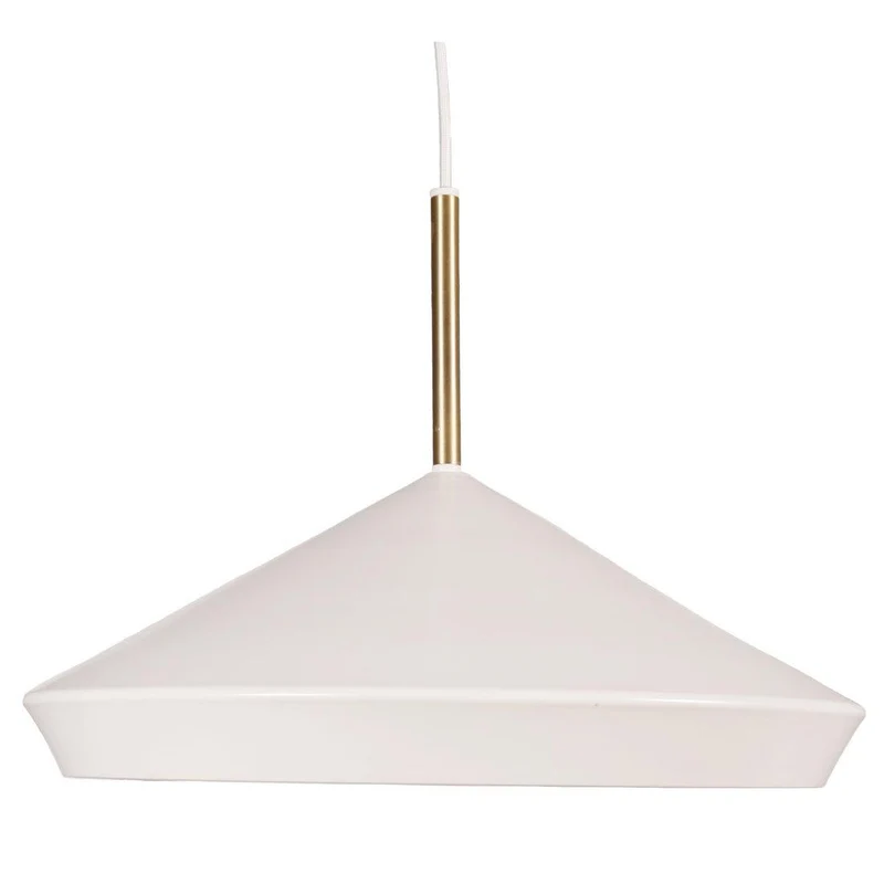 Hängelampe Metall, Pendelleuchte Weiß/Gold, Durchmesser 45 cm