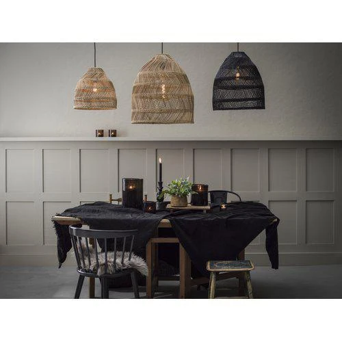 Hängelampe Rattan, Pendelleuchte naturfarbenes Rattan, Durchmesser 36 cm