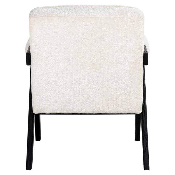 Sessel schwarz-weiß, Sessel weiß mit Lehne Sesselbeine schwarz