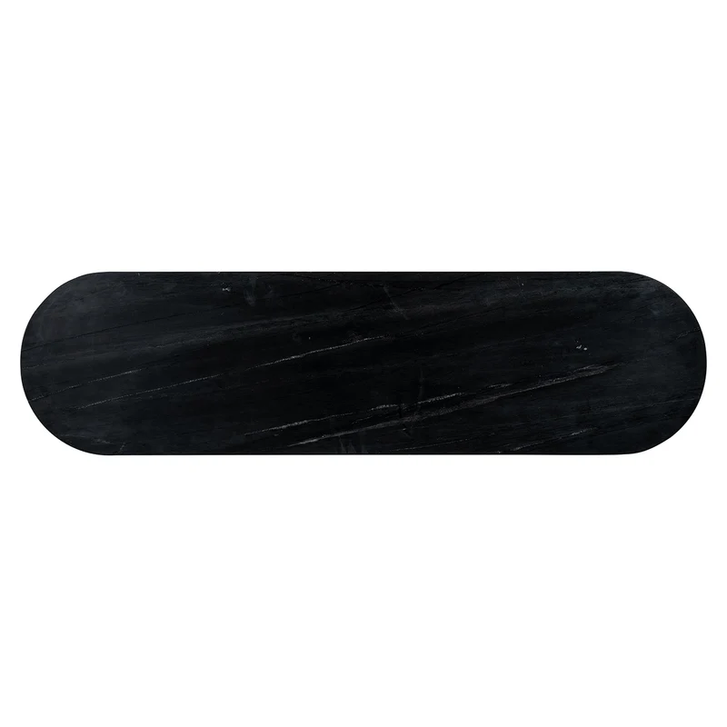 Konsole Gold Marmorstein, Konsolentisch Gold-schwarz, Breite 130 cm