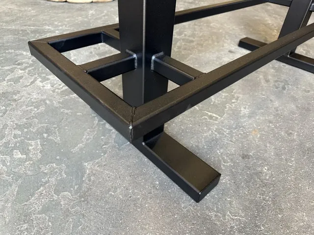 Bartischgestell schwarz, Tischgestell für eine Bartisch, Bartischfüße schwarz, Breite 200 cm