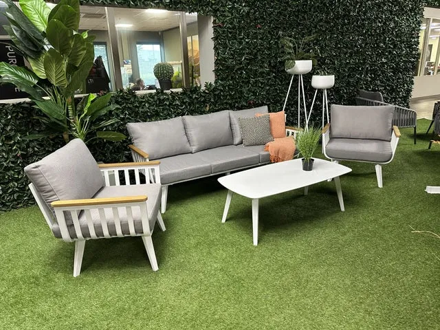 Set 4 teiliges Loungeset weiß, Loungeset weiß (AUSVERKAUFT)