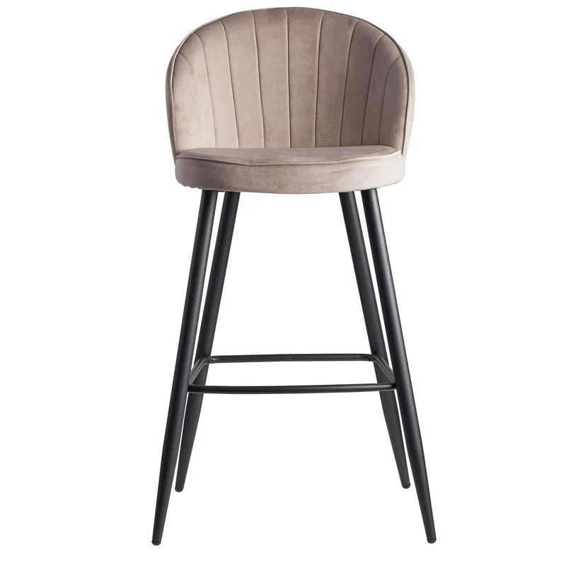 Barhocker taupe, Barstuhl taupe, Sitzhöhe 76 cm