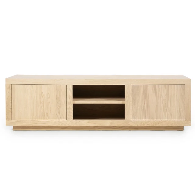 TV Schrank modern Farbe Naturholz, Schrank Naturholz mit zwei Türen, Fernsehschrank Naturholz, Breite 160 cm