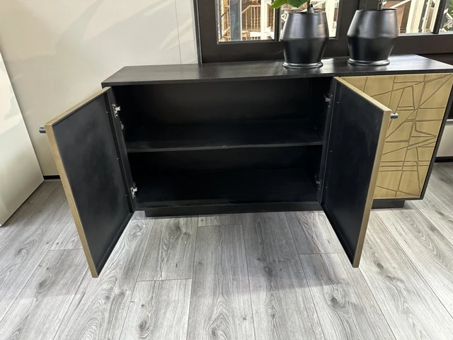 Sideboard schwarz-Gold, Anrichte Gold-schwarz, Breite 160 cm (Ausverkauft)