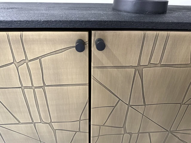 Sideboard schwarz-Gold, Anrichte Gold-schwarz, Breite 160 cm (Ausverkauft)