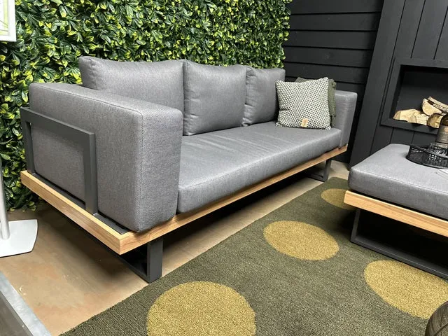 Gartensofa grau, Breite 210 cm