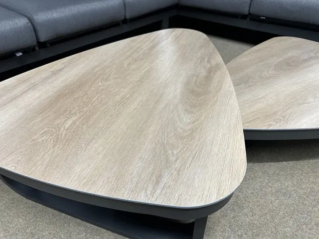 Set 3 teiliges Loungeset anthrazit, Garten-Loungesofa anthrazit