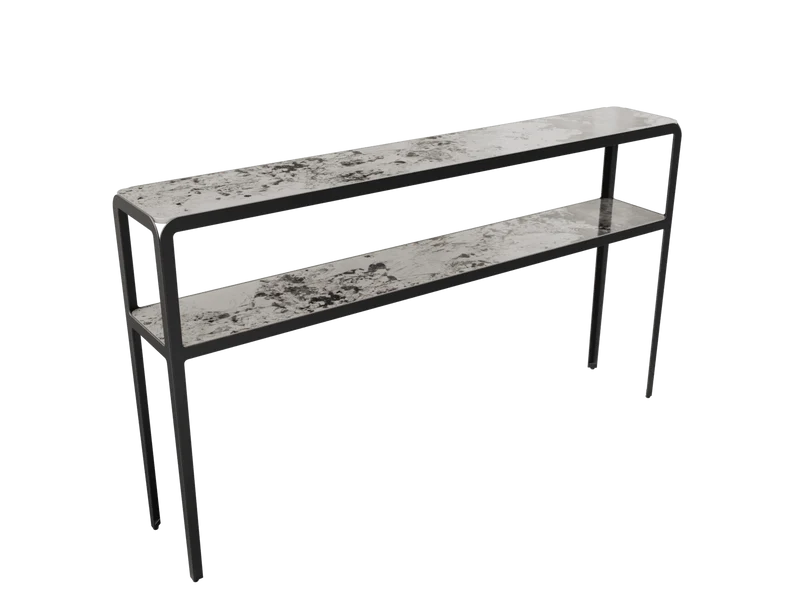 Konsole weiß Keramik, Wandtisch Keramik, Konsole mir Keramikplatte, Breite 150 cm