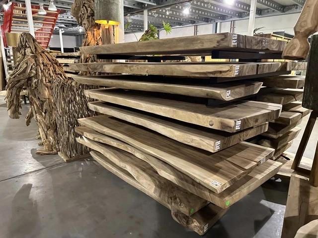 Bartisch Naturholzplatte, Massivholz Tischplatte Bartisch Industriedesign