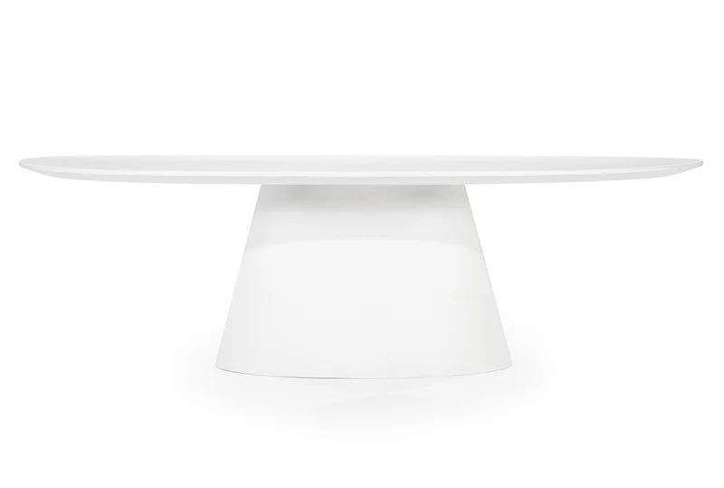 Esstisch weiß oval, ovaler Esstisch weiß, Tisch weiß. Länge 200 cm
