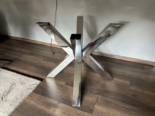 Tischgestell Silber Tischgestell verchromt, Länge 110 cm