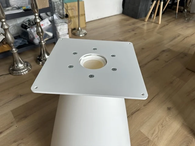 Tischgestell rund weiß, Tischfuß weiß, Tischgestell weiß rund, Breite 55 cm