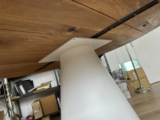 Tischgestell rund weiß, Tischfuß weiß, Tischgestell weiß rund, Breite 55 cm