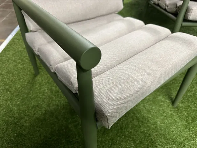 Gartensitzgruppe grün, Set 3 teiliges Loungeset grün
