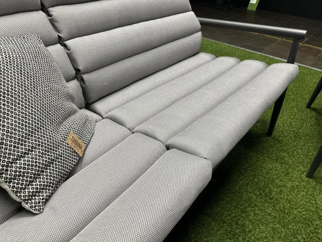 Gartensitzgruppe anthrazit, Set 4 teiliges Loungeset anthrazit