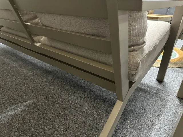 Gartensitzgruppe beige, Set 5 teiliges Loungeset beige