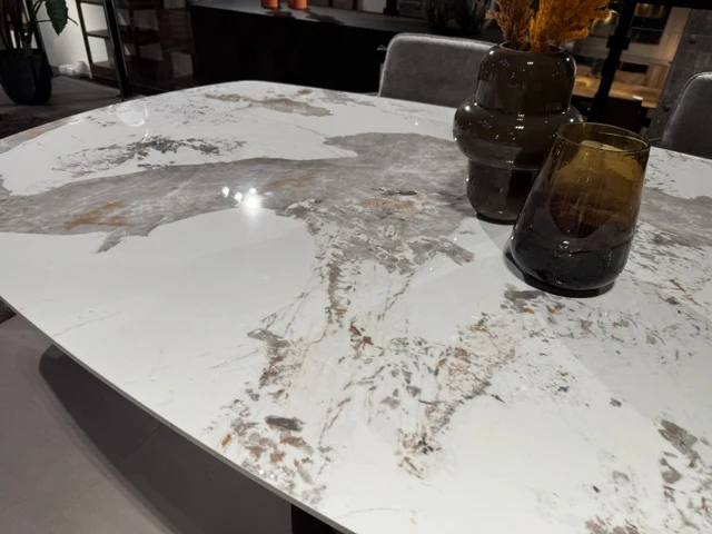 Esstisch Keramik-Tischplatte, Tisch Bronze Tischplatte Keramik, Länge 240 cm