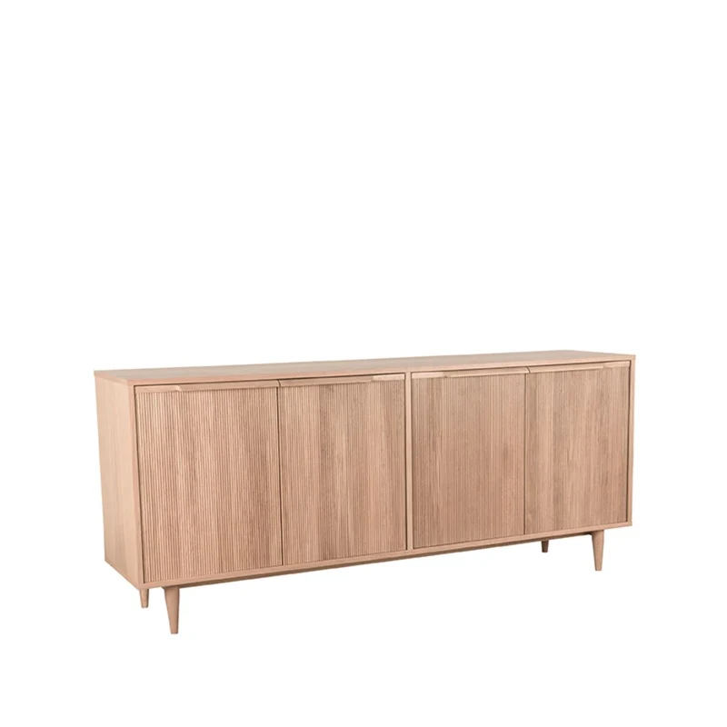Sideboard Naturholz-Farbe Eiche Massivholz, Anrichte Eiche-Natur Holz, Breite 200 cm