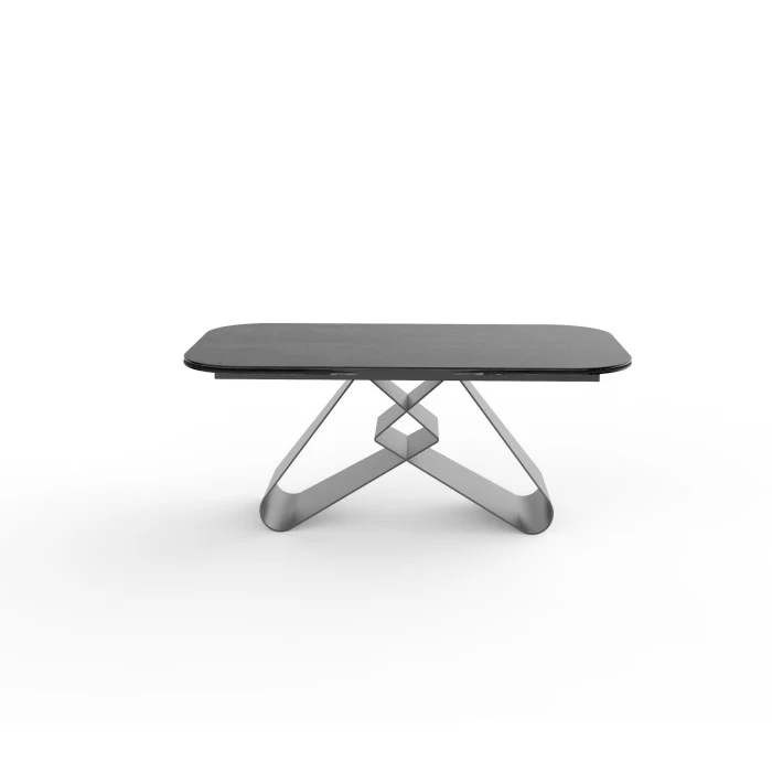 Keramik Esstisch ausziehbar grau, Esstisch grau Marmoroptik Keramik Tischplatte, Tisch Keramik ausziehbar, Länge 180-280 cm