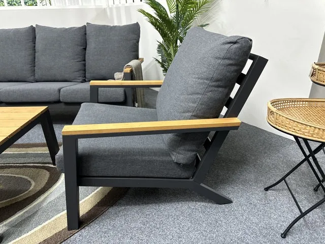 Set 5 teiliges Loungeset anthrazit