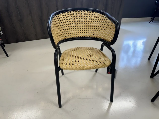 Stuhl schwarz outdoor Stuhl, Bistro-Stuhl Rattan, Garten Stuhl Rattan-schwarz