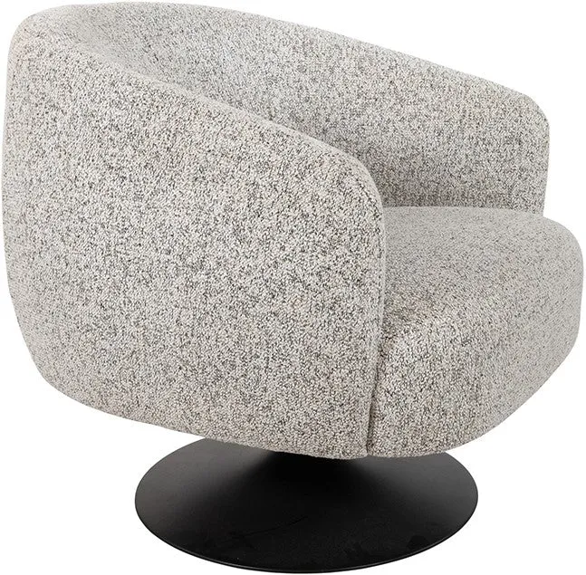 Sessel drehbar Natur-grau, drehbarer Sessel gepolstert