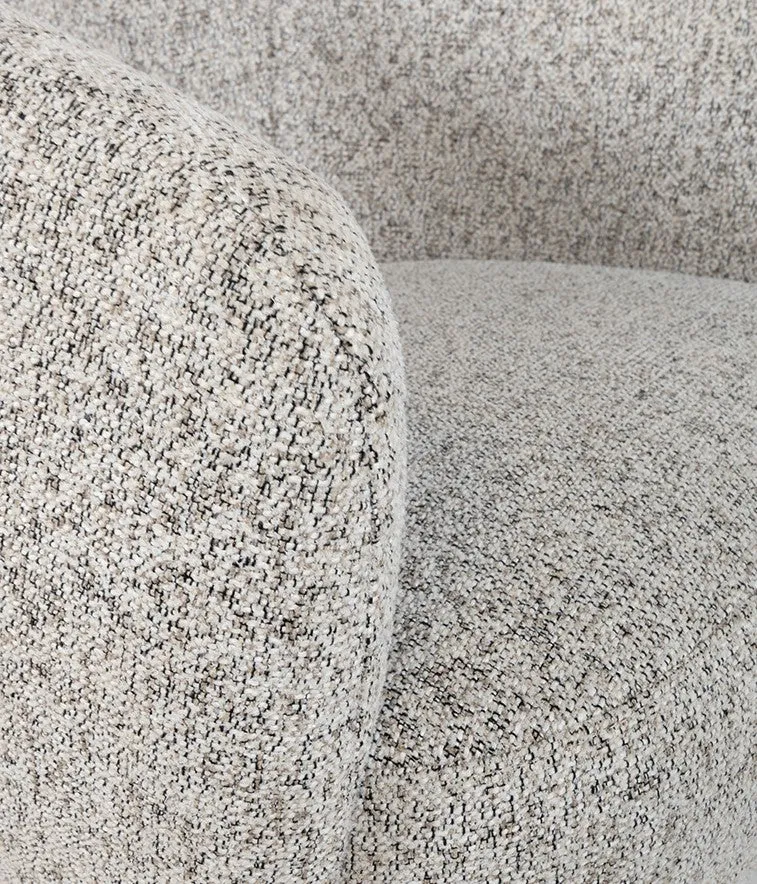 Sessel drehbar Natur-grau, drehbarer Sessel gepolstert