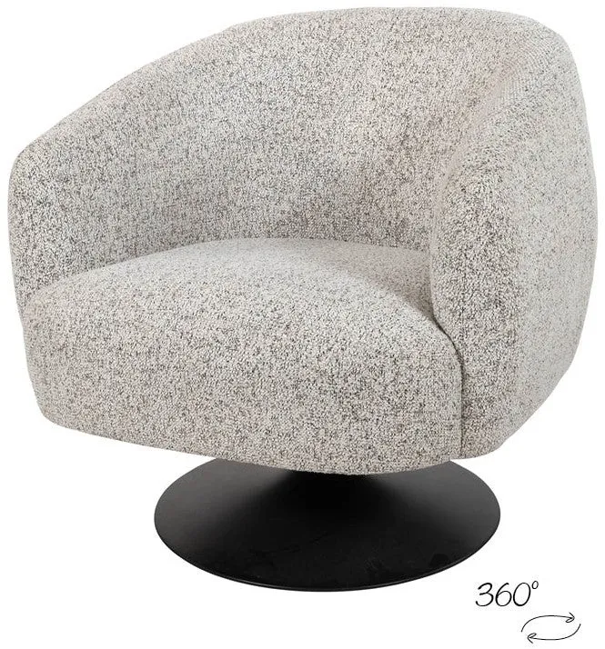 Sessel drehbar Natur-grau, drehbarer Sessel gepolstert