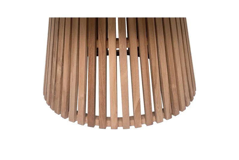 Gartentisch rund Massivholz, runder Esstisch Holz-Gartentisch, Holztisch rund Outdoor, Durchmesser 150 cm