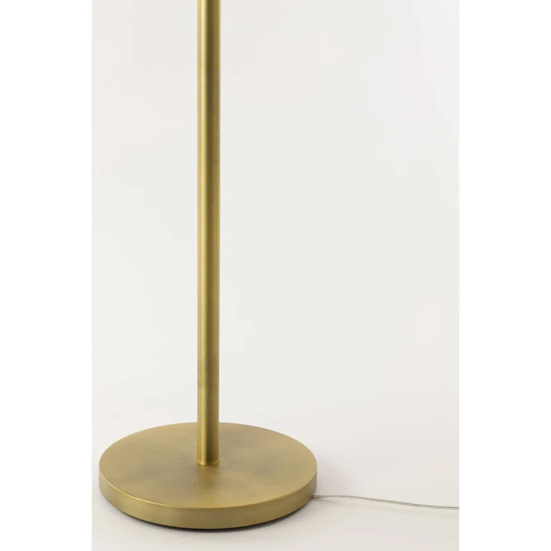 Stehleuchte Bronze-Gold mit Leselampe, Lampenfuß Gold mit LED Leselampe, Stehlampe Bronze matt, Höhe 138 cm