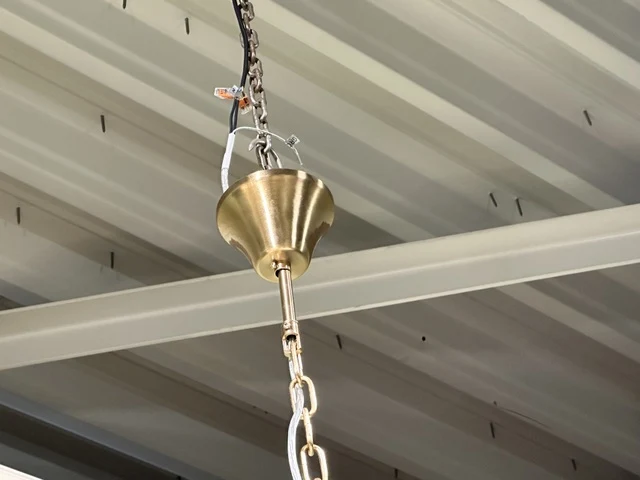 Kronleuchter Gold, Hängeleuchte Stein-Marmor, Durchmesser 58 cm