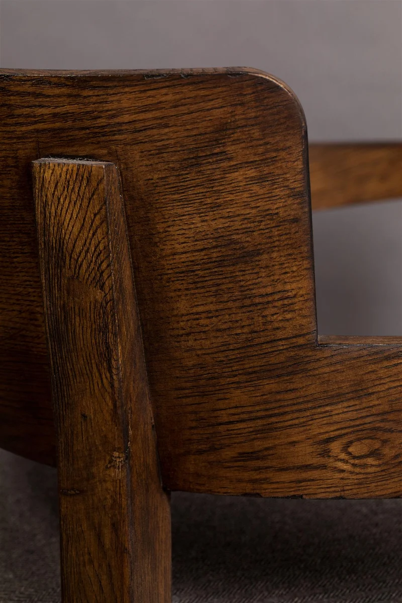 Sessel braun-grau, Sessel Massivholz-Gestell