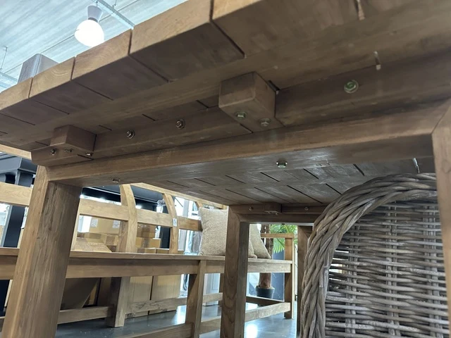 Gartentisch Massivholz, Tisch Teak-Holz, Gartentisch Teak, Breite 200 cm