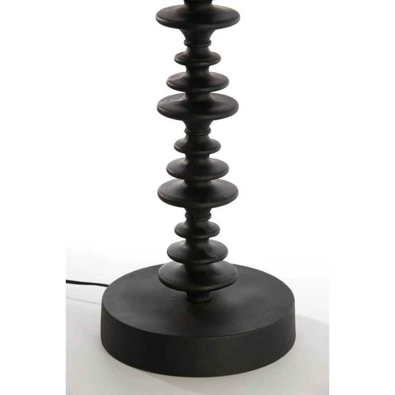 Stehleuchte schwarz, Lampenfuß schwarz für eine Stehleuchte mit Lampenschirm, Stehlampe schwarz matt, Höhe 142 cm