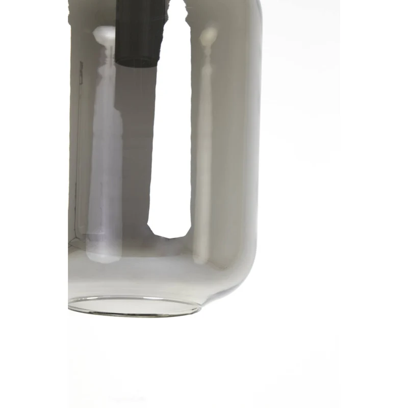 Hängeleuchte Gold-grau, Hängelampe Glas Gold, Durchmesser 22 cm