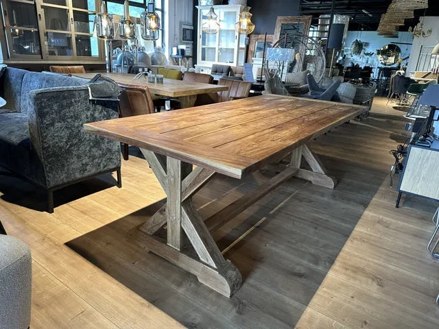 Esstisch Teak, Gartentisch Massivholz, Tisch Holz, Länge 240 cm