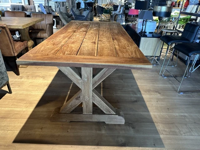 Esstisch Teak, Gartentisch Massivholz, Tisch Holz, Länge 240 cm